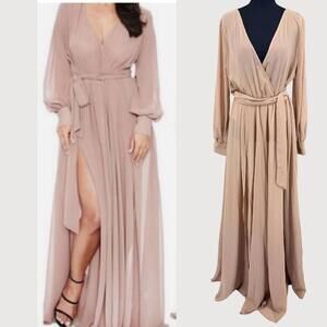 Naked Wardrobe Sheer Back Festival Maxi Dress NWT S